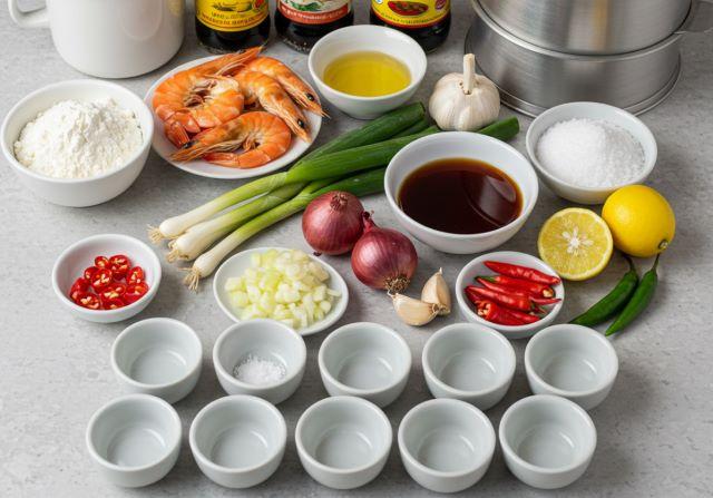 Các nguyên liệu để làm bánh bèo Huế