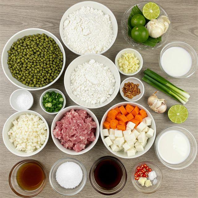 Nguyên liệu cơ bản để làm bánh bèo miền Nam -1