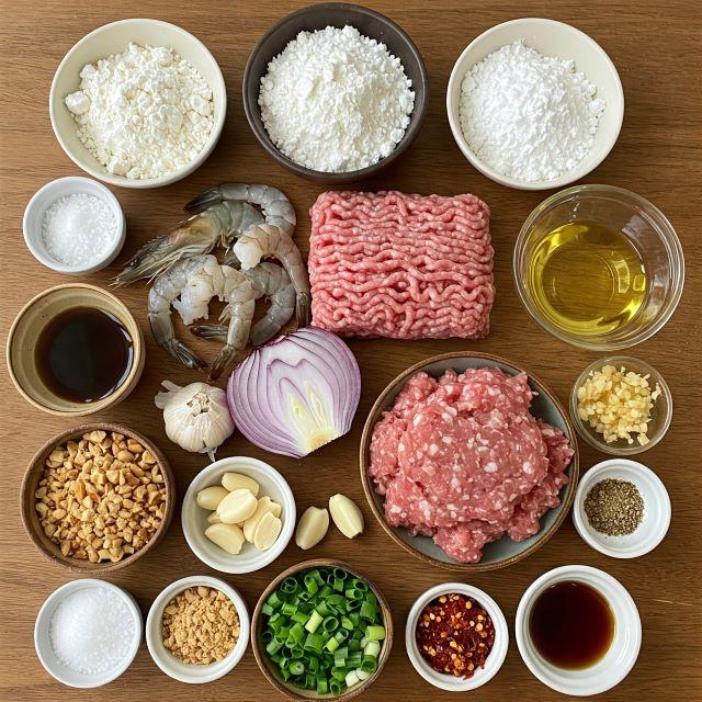 Nguyên liệu làm bánh bèo miền Trung