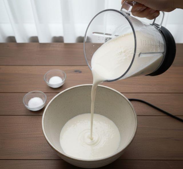 Chuẩn bị bột (xay từ gạo)