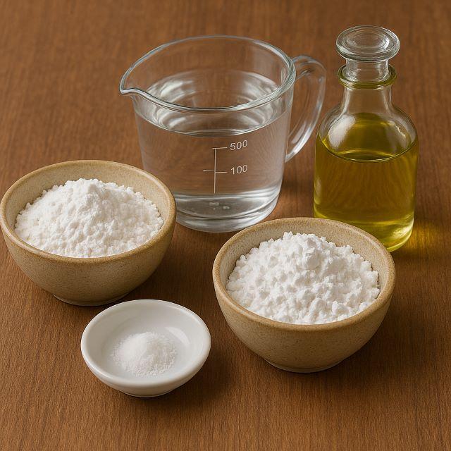 Nguyên liệu để làm phần bột bánh