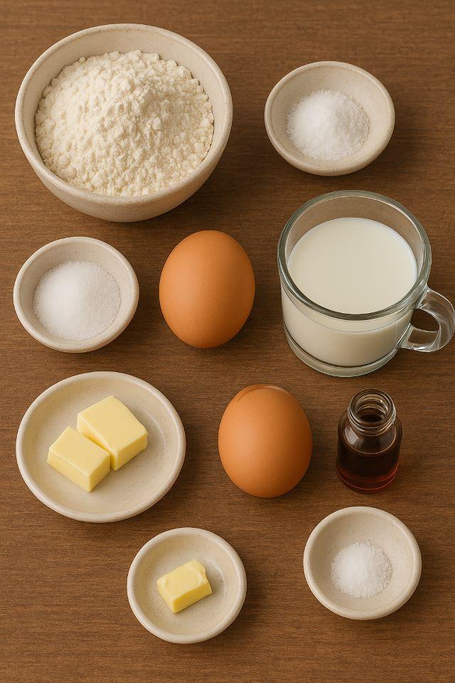 Nguyên liệu để làm bánh pancake