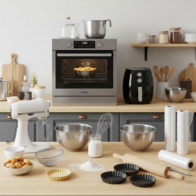 Các dụng cụ để làm bánh tart trứng