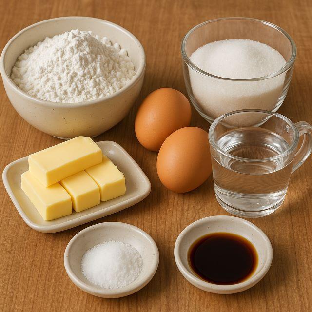 Nguyên liệu làm vỏ bánh tart trứng