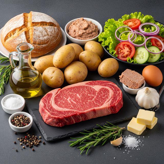 Nguyên liệu làm món bò bít tết