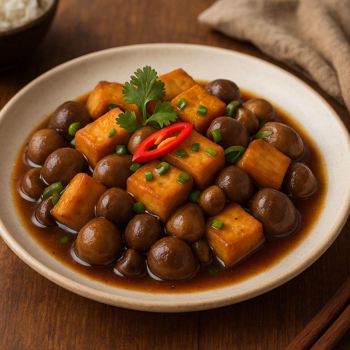 Cách làm đậu hũ kho nấm rơm - Món ăn "hao cơm"