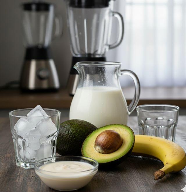 Nguyên liệu làm sinh tố bơ chuối