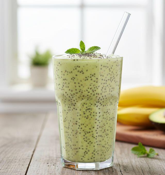 Sinh tố bơ chuối hạt chia