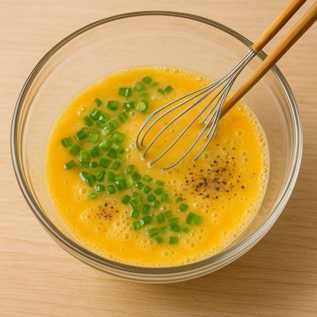 Bước chuẩn bị hỗn hợp trứng