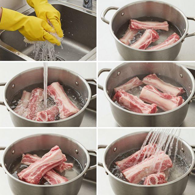 Sơ chế xương heo cho sạch