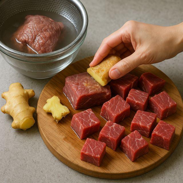 Sơ chế thịt bò