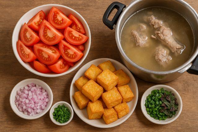 Sơ chế các nguyên liệu khác