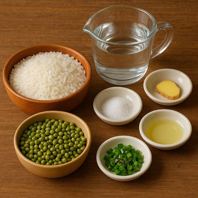 Nguyên liệu để nấu cháo đậu xanh