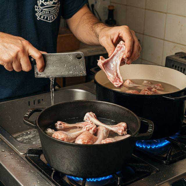 Bước 1 trong cách nấu cháo lòng miền Bắc