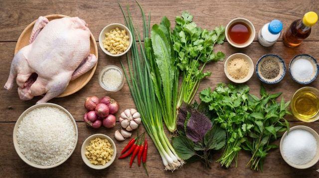 Nguyên liệu để nấu cháo vịt miền Tây