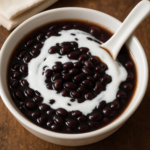 Chè đậu đen với nước cốt dừa