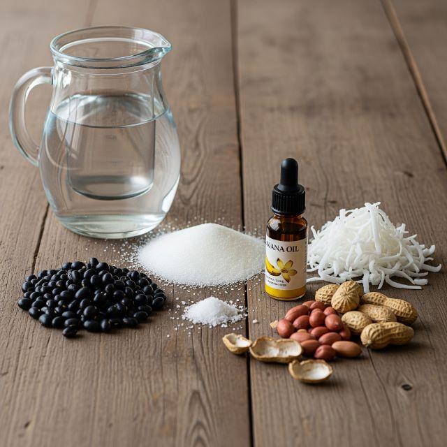 Nguyên liệu để nấu chè đậu đen