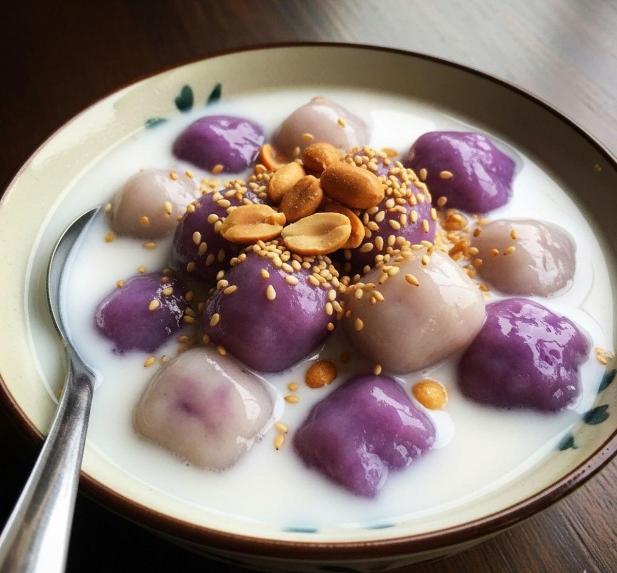 Cách nấu chè khoai dẻo nước cốt dừa