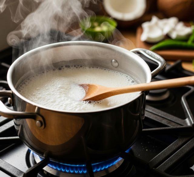 Nấu nước cốt dừa