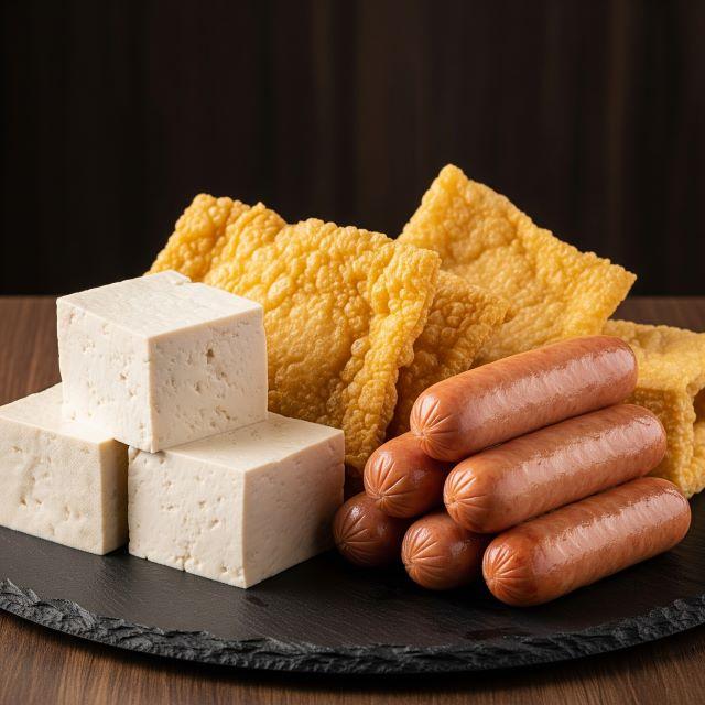 Đậu hũ, tàu hủ ky, chả chay ăn kèm