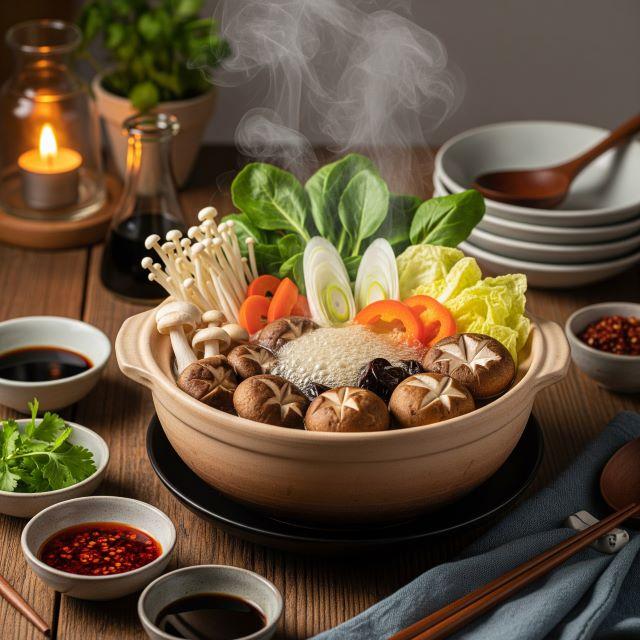 Lẩu nấm chay thanh đạm