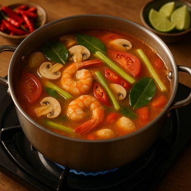 Nấu nồi nước lẩu và nêm nếm lại gia vị cho vừa ăn