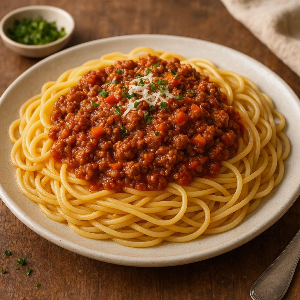 Cách nấu mì Ý sốt bò bằm chuẩn vị Âu, dễ làm tại nhà