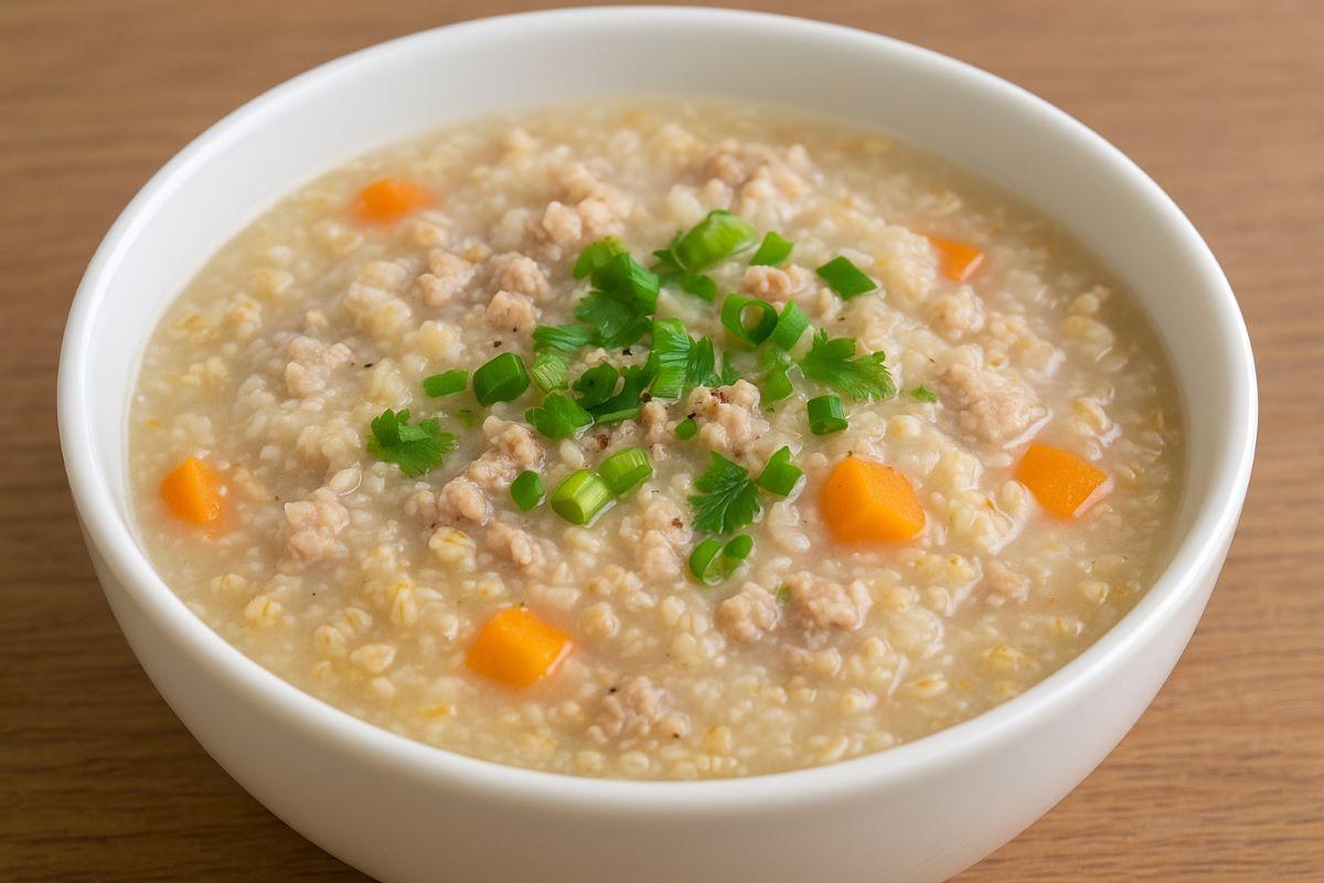 Cháo yến mạch thịt bằm: Cách nấu đơn giản tại nhà