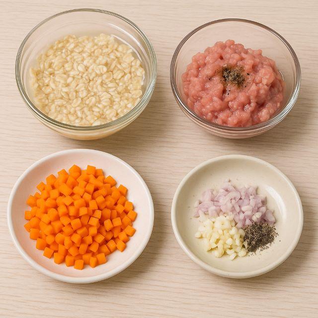 Sơ chế nguyên kiệu để nấu cháo yến mạch thịt bằm