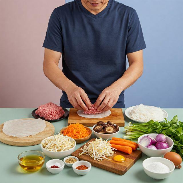 Nguyên liệu để làm nem rán