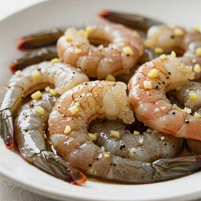 Sơ chế và tẩm ướp tôm