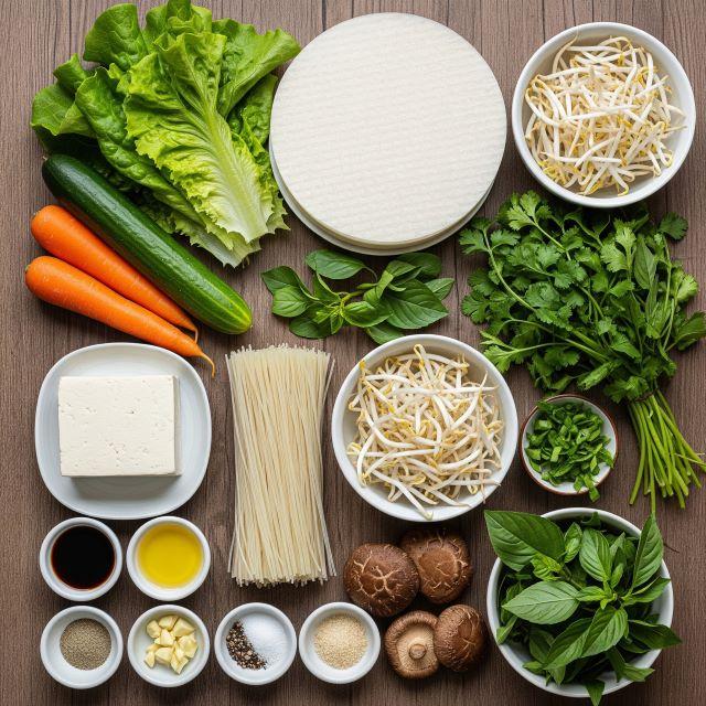 Nguyên liệu để làm gỏi cuốn chay