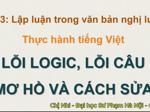 Lỗi Câu Mơ Hồ Và Lỗi Logic: Hướng Dẫn Nhận Diện Và Sửa Chữa Chi Tiết