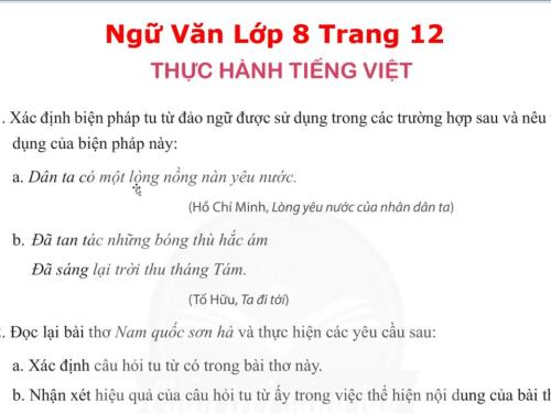 Kỹ Thuật Đảo Ngữ và Câu Hỏi Tu Từ: Bí Quyết Làm Văn Hay và Sâu Sắc