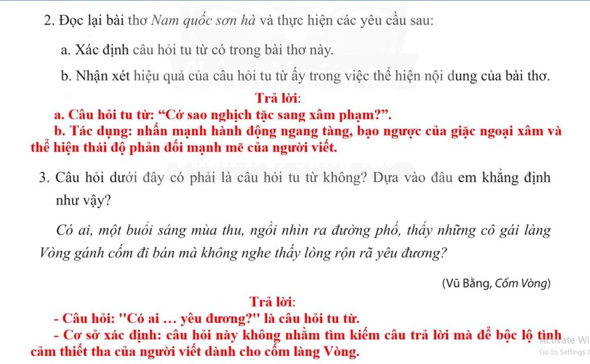 Ví dụ về một đoạn văn mẫu có sử dụng câu hỏi tu từ, giúp người đọc dễ hình dung cách ứng dụng.